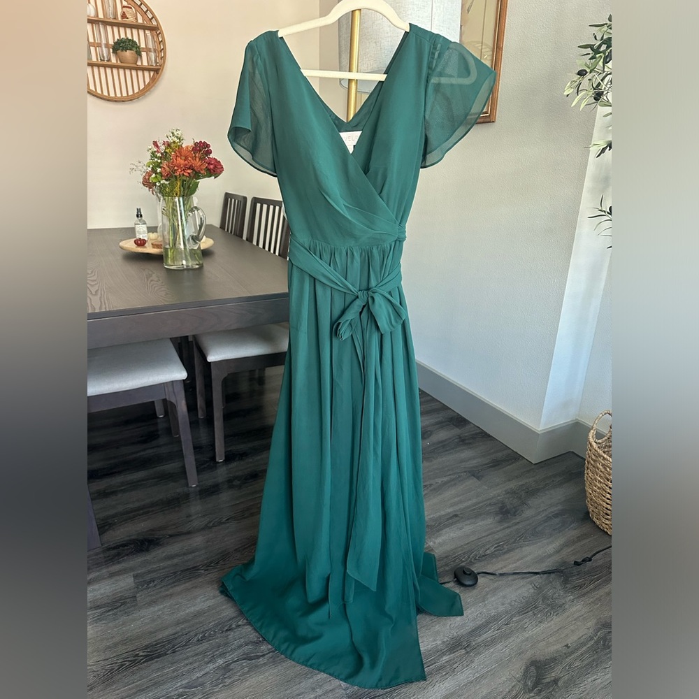 Beautiful Emerald green bridesmaids dress